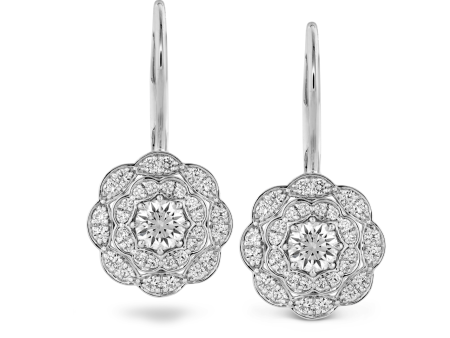 Lorelei Double Halo Diamond Drop Earrings Cheap