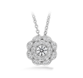 Lorelei Double Halo Diamond Pendant For Sale