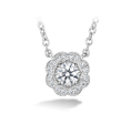 Lorelei Diamond Halo Pendant Online Hot Sale