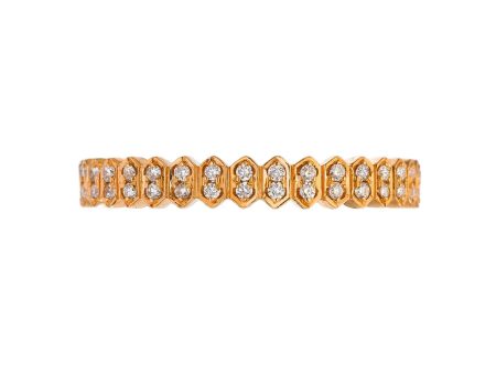 Mariposa Stackable Mini Abacus White Diamond Band in Rose Gold Cheap