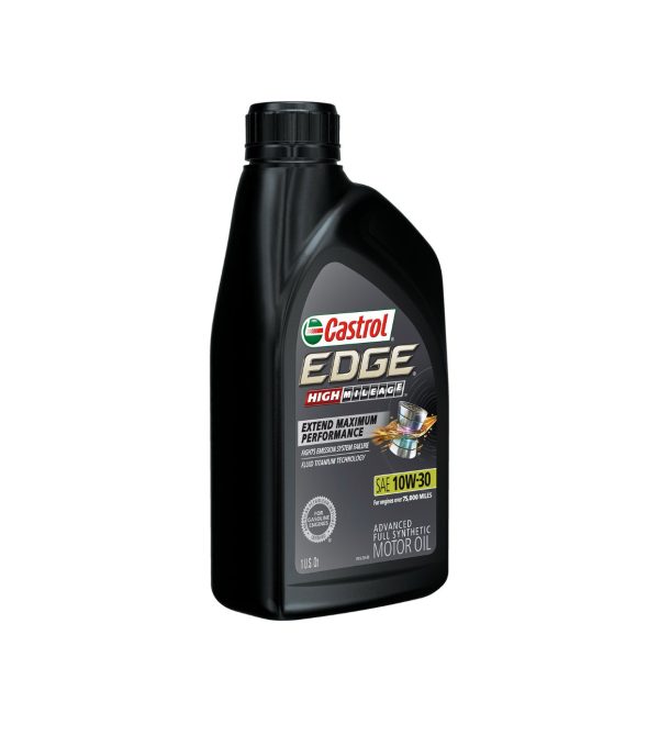 CASTROL EDGE HIGH MILEAGE FULL SYNTHETIC SAE 10W-30 1QT (6 pack) Fashion