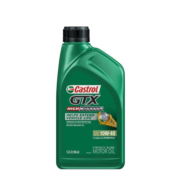 CASTROL GTX HIGH MILEAGE SYNTHETIC BLEND SAE 10W-40 5QT (3 pack) For Cheap