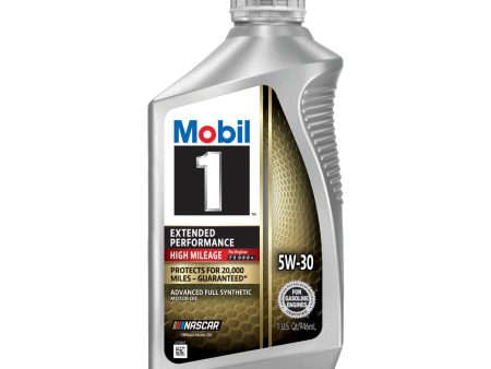 MOBIL 1 EXTENDED PERFORMANCE HIGH MILEAGE FOR 20.000 MILE 5W-30 1QT (6 park) For Sale