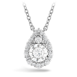 Hearts On Fire Teardrop Halo Diamond Necklace For Cheap