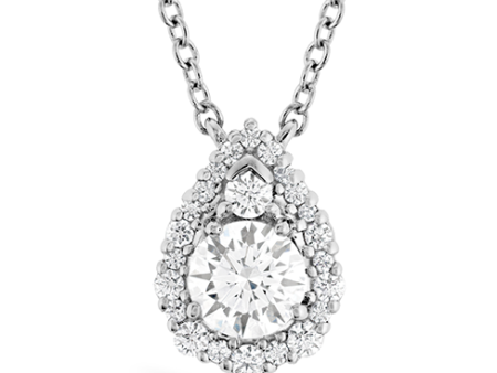 Hearts On Fire Teardrop Halo Diamond Necklace For Cheap