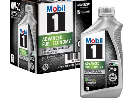 MOBIL 1 ADVANCED ECONOMY PROTECTS FOR 10.000 MILES 0W-20 1QT (6 pack) on Sale