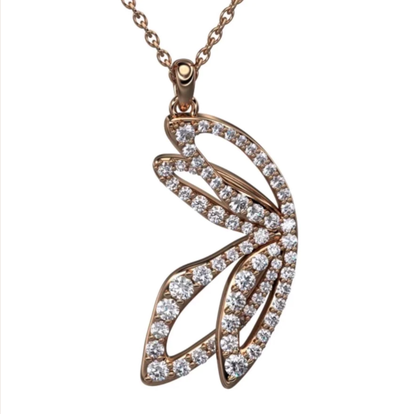 Air Mariposa Diamond .26ctw Pendant in 18K For Cheap