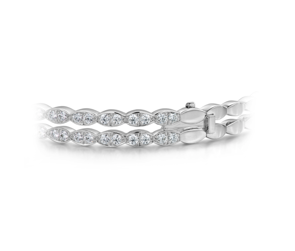 Lorelei Floral Diamond Double Twist Bangle For Discount