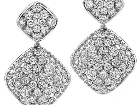 Hearts On Fire Silk Pave Double Diamond Shape Drop Earrings Online