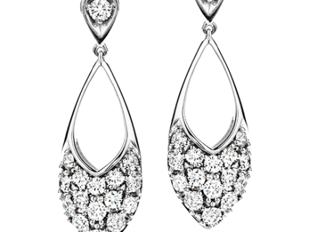 Hearts On Fire Silk Pave Marquee Diamond Drop Earrings Cheap