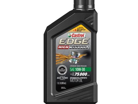 CASTROL EDGE HIGH MILEAGE FULL SYNTHETIC SAE 10W-30 1QT (6 pack) Fashion