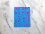 Mostly Ghostly Mini Risograph Print – Neon Blue & Shocking Pink For Discount