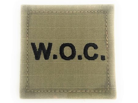 U.S. Army W.O.C. Warrant Officer Candidate Black Letters OCP with Hook Fastener Online now