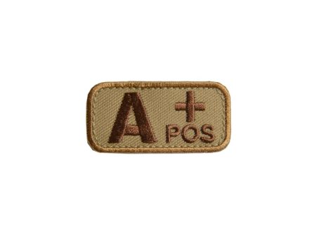 A+ Blood Type Desert Patch with Hook Fastener Cheap