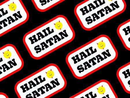 Hail Satan Sticker Hot on Sale