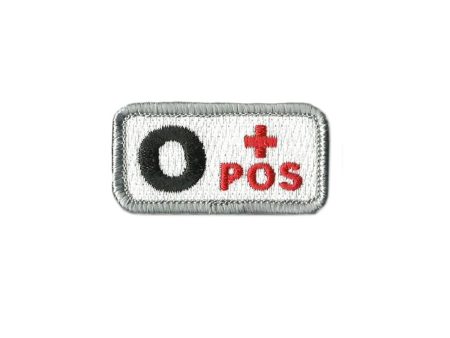 O+ Blood Type Medic Patch with Hook Fastener Online now