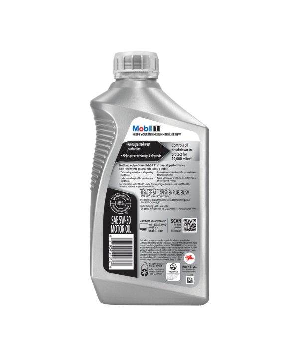 MOBIL 1 KEEPS YOUR ENGINE PROTECTORS 10.000 MILES 5W-30 1QT (6 pack) Sale