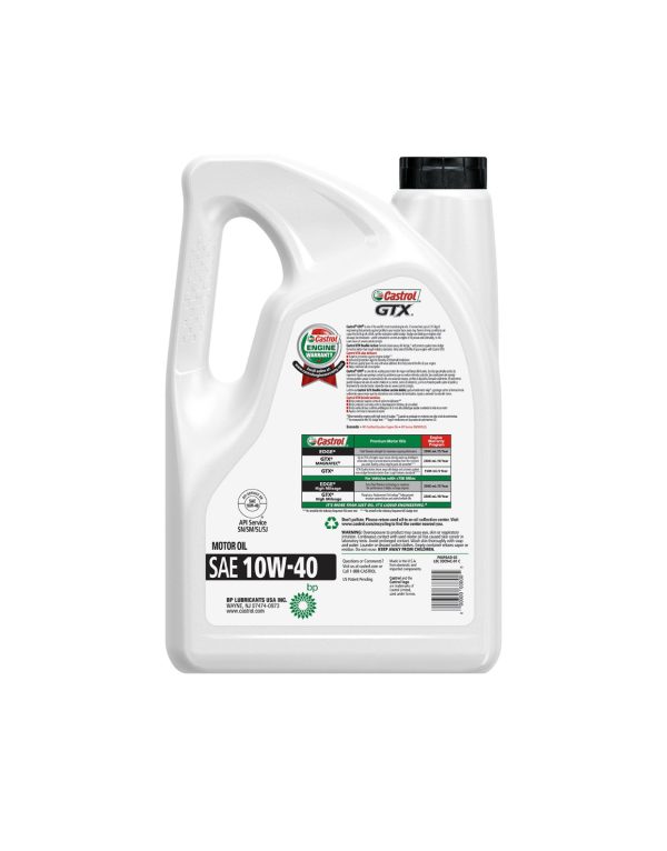 CASTROL GTX SAE 10W-40 5QT (3 pack) For Cheap