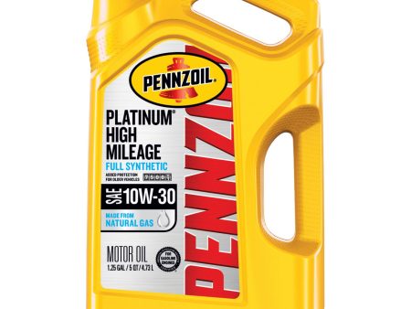 PENNZOIL HIGH MILEAGE FULL SYNTHETIC SAE 10W-30 5QT (3 pack) on Sale