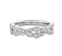 Lorelei Floral Diamond Double Twist Band Discount