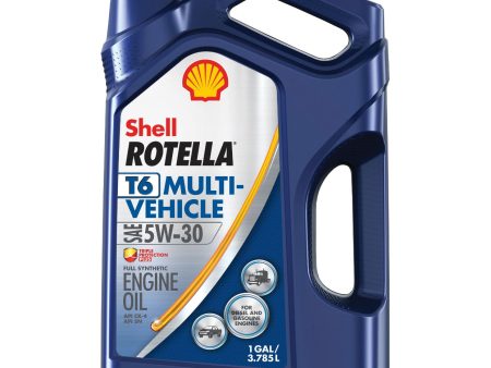 SHELL ROTELLA T6 MULTI-VEHICLE FULL SYNTHETIC SAE 5W-30 1GAL (3 pack) Sale