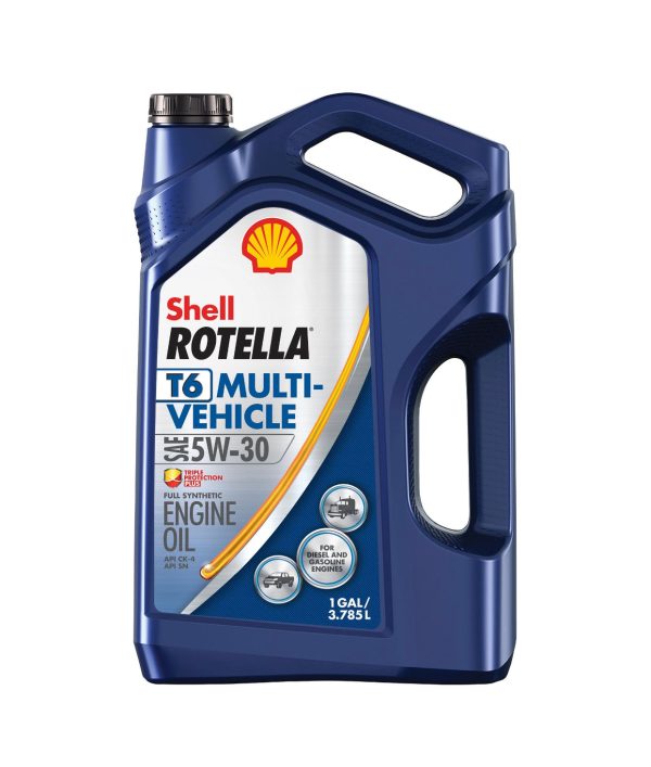 SHELL ROTELLA T6 MULTI-VEHICLE FULL SYNTHETIC SAE 5W-30 1GAL (3 pack) Sale