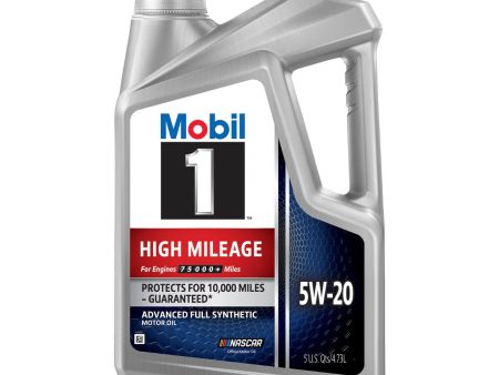 MOBIL 1 HIGH MILEAGE PROTECTORS FOR 10.000 MILE 5W-20 5QT (3 pack) For Sale