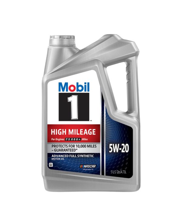 MOBIL 1 HIGH MILEAGE PROTECTORS FOR 10.000 MILE 5W-20 5QT (3 pack) For Sale