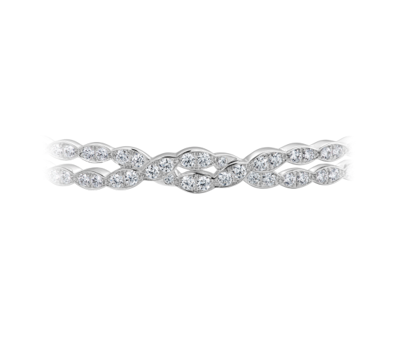 Lorelei Floral Diamond Double Twist Bangle For Discount