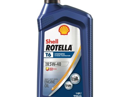 SHELL ROTTELA T6 SYNTHETIC SAE 5W-40 1QT (6 pack) Sale