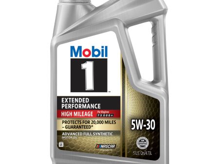 MOBIL 1 EXTENDED PERFORMANCE HIGH MILEAGE FOR 20.000 MILE 5W-30 5QT (3 park) Sale