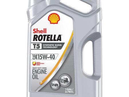 SHELL ROTELLA T5 SYNTHETIC BLEND THECHNOLOGY SAE 15W-40 1GAL (4 park) Hot on Sale