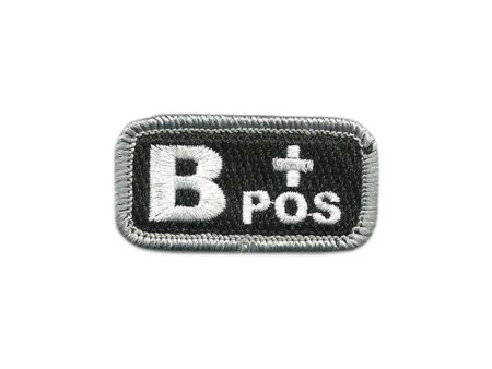 B+ Blood Type Police Tactical Patch with Hook Fastener Supply