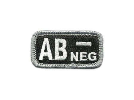 AB- Blood Type Police Tactical Patch with Hook Fastener Online