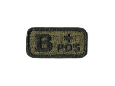 B+ Blood Type Forest Patch with Hook Fastener Online now