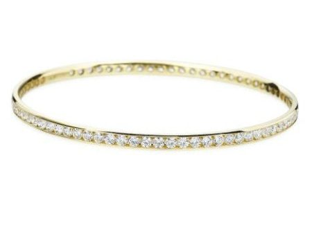 Hearts On Fire Yellow Gold Eternity Channel Bangle Discount