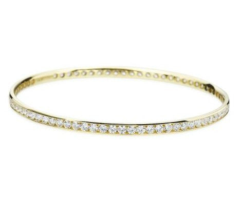 Hearts On Fire Yellow Gold Eternity Channel Bangle Discount