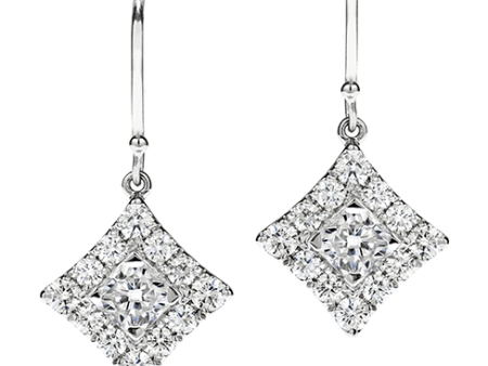 Hearts On Fire Sweet Dream Halo Diamond Earrings For Sale