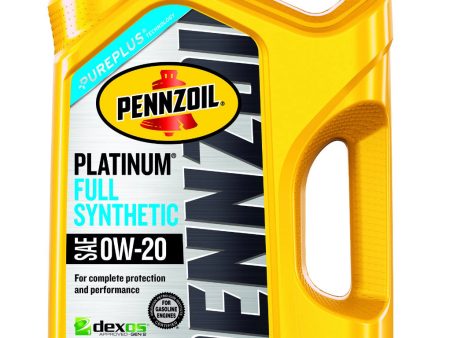 PENNZOIL PLATINUM FULL SYNTHETIC (PUREPLUS) SAE 0W-20 5QT (3 pack) Fashion