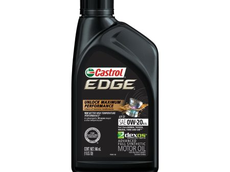 CASTROL EDGE UNLOCK MAXIMUM PERFORMANCE FULL SYNTHETIC SAE 0W-20 1QT (6 pack) Hot on Sale