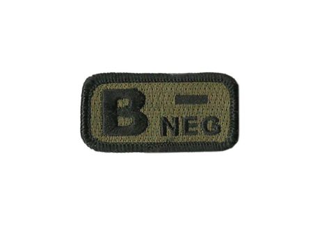 B- Blood Type Forest Patch with Hook Fastener Sale