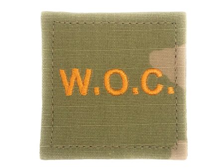 US Army WOC Warrant Officer Candidate Gold Letters OCP with Hook Fastener (EA) Fashion