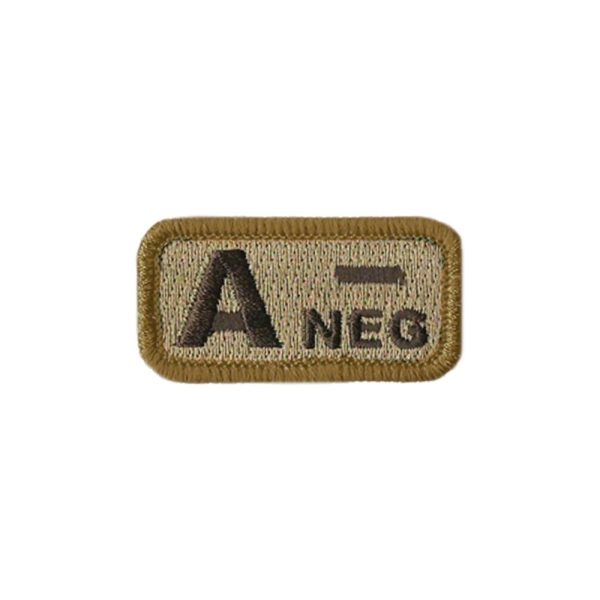 A- Blood Type Desert Patch with Hook Fastener For Cheap