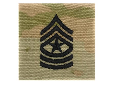 US Army E9 Sergeant Major OCP 2x2 Sew-On Rank For Shirt,Jacket,Coat on Sale