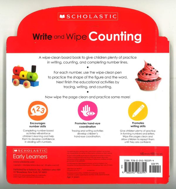 Write and Wipe Counting: Scholastic Early Learners (Write and Wipe) Hot on Sale